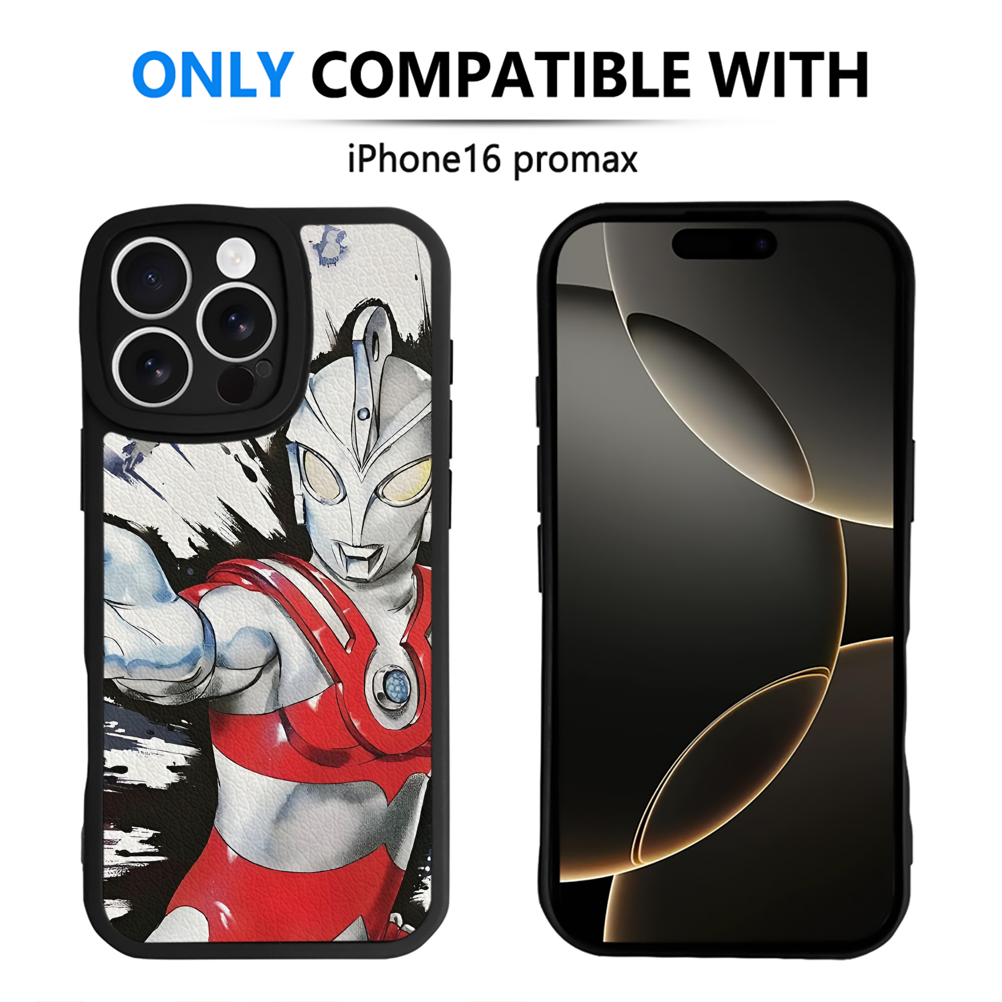 （画像用） ウルトラマン Ultraman 【iPhone 16シリーズ対応】シリコンスマホケース（レザー調） 材質：シリコン